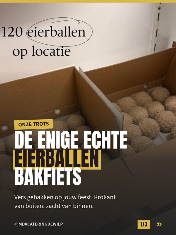 Carousel, eerste slide voor MDV Catering