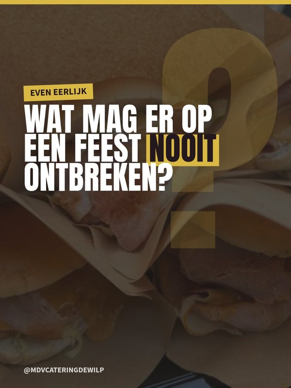 Vraag aan je volgers voor MDV Catering